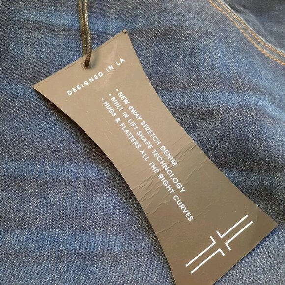 Liverpool Jeans Womens 24W Straight‎ Hugger Shaping Mid Rise Dark Wash Stretch - Picture 12 of 14